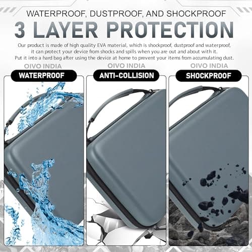 OIVO INDIA Hard Carry Case Compatible with PlayStation DualSense, PS4 & Xbox Controllers – Water-Resistant Travel Cover for 2 Controllers 6