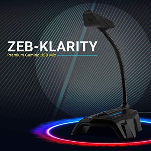 Zebronics Zeb-Klarity USB Gaming Mic for Recording / Streaming, compatible with PC, Omni Directional sound pickup, Flexible Neck, Mute Button 2