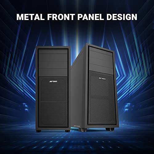 Ant Esports SX310 PRO Mid- Tower Computer Case/Gaming Cabinet - Black | Support E-ATX, ATX, Micro-ATX, Mini-ITX | Pre- Installed 1 Rear Fan 2