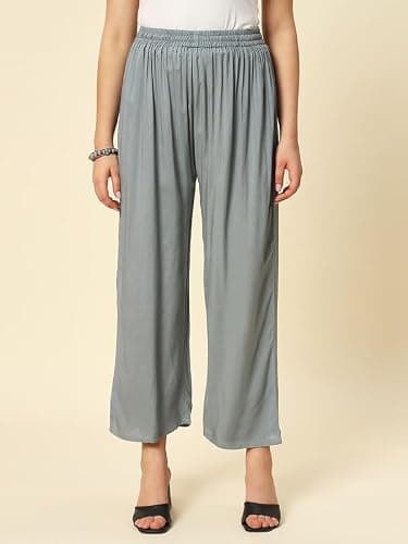 Soft Colors Relaxed Fit Pocket Palazzo Light Grey 3