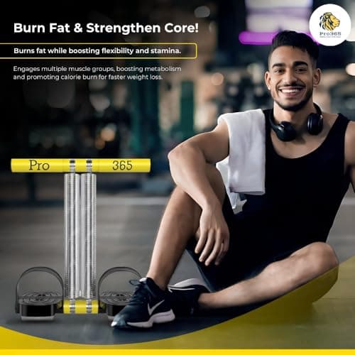 PRO365 Home Fitness Equipment Kit – 6-in-1 Workout Set with Ab Roller Wheel, Resistance Bands, Jump Rope, Push-Up Bars, Tummy Twister & Spring Chest Expander | Full Body Gym Combo for Men & Women 2