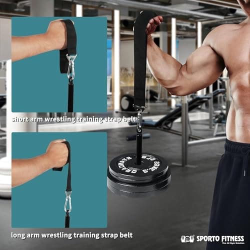 SPORTO FITNESS Arm Wrestling Training Strap Belt S-38 Arm Hand Grip Finger Wrist Forearm Exerciser Strengthened Workout Equipment 6