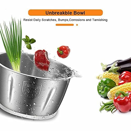 KASHIBA SALE Electric Food Chopper and Meat Grinder for Kitchen Use Stainless Steel Mini Food Processor with 4 Sharp Blades for Grinding Meat Nuts Vegetables and Fruits 2L Capacity 5