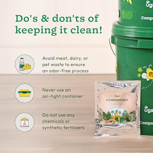 Ugaoo Compostart Compost Starter Powder for Kitchen Waste Composting - Organic Waste Decomposer, Compost Maker Powder, Composting & Bokashi Compost Maker | Odor Control | Fast Composting | 100g 5