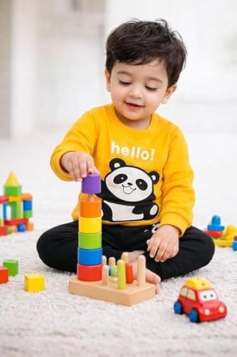 NEW BEGINNING Kids Clothes for Boys | Cotton Printed Full Sleeves Sweatshirt & Shorts Kids Dress Boy | Summer Wear Stylish Casual Baby Boy Dress 1-5 Year (Yellow+Black, 3-4 Years (24)) 5