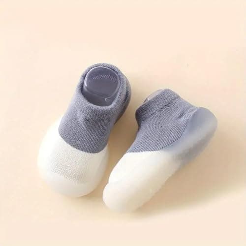 TS WITH TECHSUN Walking Baby Sneakers Floor Socks Plain Cotton Lightweight Soft Sole Casual Anti Slippery Shoes For Party, (26/27 (Sole (L) -15.5CM) (29-34 Months), Kids Shoe) 3