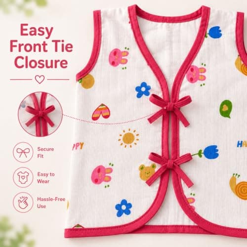 V2M Cotton Jhabla New Born Baby Clothes 0-3 Months Combo Set | Baby Clothes Set 0-3 Months | Newborn Baby Dress Cotton Soft | New Born Baby Girl & Boy Dress Gift Set (Multicolor, 0-3M) 3