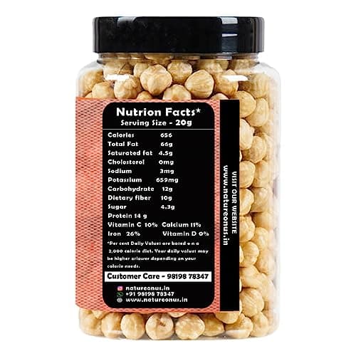 NatureOnus Premium Hazelnuts 250gms- Pack of 2 | Healthy & Delicious Hazel Nuts For Eating, Raw & Dehulled For Making Chocolate Spread, Healthy & Tasty Dry Fruits… 2