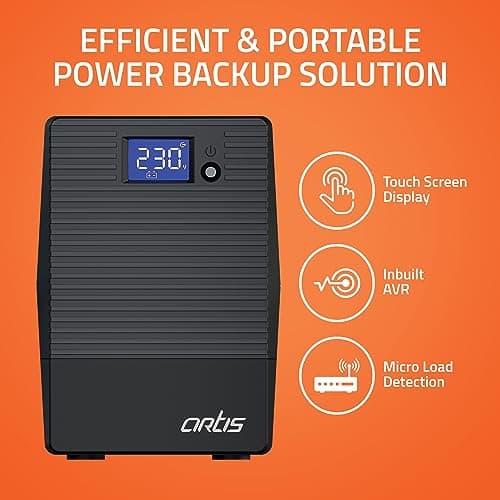 Artis 1000 LCD Touchscreen UPS for Personal Computers, Desktop PCs, Laptops, Routers, Networking Devices and Gaming Consoles 4