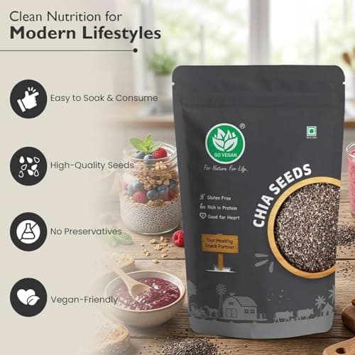 Go Vegan Chia Seeds 250g I Seeds for Eating | Seeds for Weight Management | Rich in Protein & Fibre 5