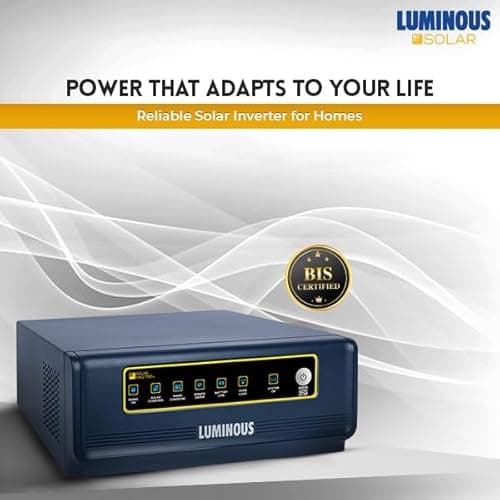 Luminous NXG 1150e Solar Inverter for Home, Office & Shops | 1150VA Pure Sinewave | Intelligent Load Sharing | 3-Year Warranty | Reliable Power Backup | LCD Display | with 36 Months Warranty 2