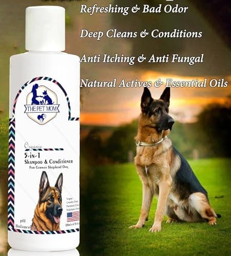 The Pet Mom Organic 5 in 1 Shampoo & Conditioner for German Shepherd Dog | Deep Cleans, Refreshing, Conditions, Anti Itching, Anti Fungal, Bad Odor| Dog Shampoo Conditioner for All Dogs Breed –200ml 3