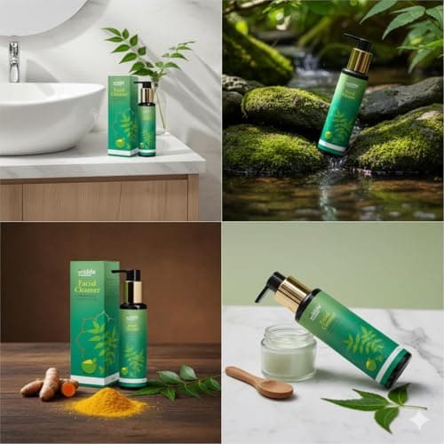 HILLCRAFT Ayurvedic Facial Cleanser with Neem, Turmeric & Camphor Oil – Deep Cleanse, Natural Glow – No Parabens, Sulfates – For All Skin Types – 100ml (Men & Women) 2