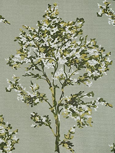Fashion String 2 Pieces Floral Blossoms Eyelet Polyester Window Curtains - 5 Feet, Green 3