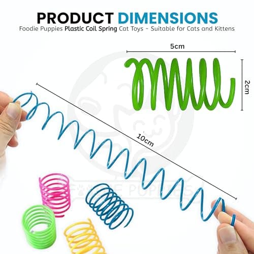 Foodie Puppies Interactive Plastic Coil Spring Cat Toys (Pack of 5) for Cats & Kittens | Colorful, Flexible Toys for Indoor Play, Perfect for Swatting, Biting, Chasing & Exercise 2