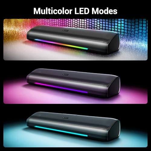 ZEBRONICS VITA BAR 200, Mini Soundbar, 24 Watts, 8* Hours Backup, Supports Bluetooth | USB | AUX, Dual Drivers + Passive Radiators, Multicolor LED 3
