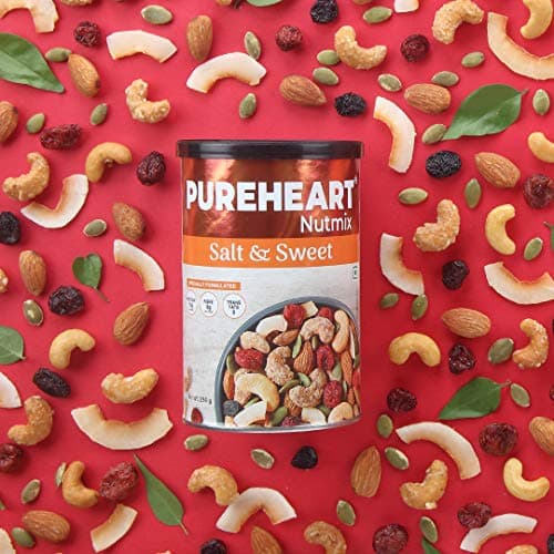 Pureheart Nutmix Salt & Sweet Dry Fruits (230 gm) Premium Salted Mix Nuts (Cashews, Almonds, Raisins, Cranberries) Delicious & Crunchy Mixed Dry Fruits 4
