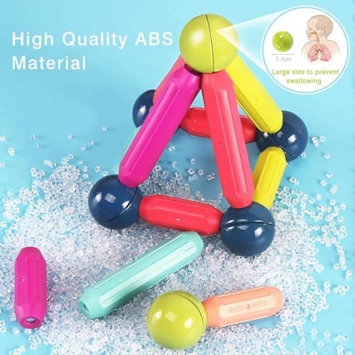 GAANU Magnetic Building Blocks for Kids | Construction STEM Building Toys for Kids 2–5 Years | Safe Magnetic Blocks for Toddlers, Boys & Girls | Educational Blocks & Magnet Toys (36pcs) 5