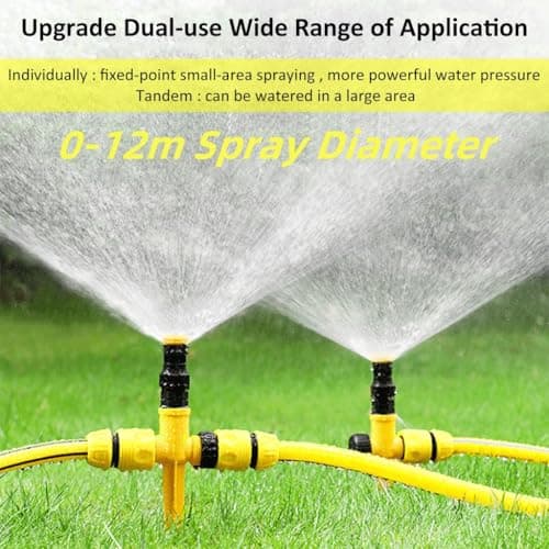 Optifit® Garden Sprinker for Garden Agriculture Watering, 360° Rotating Irrigation Sprinkler Adjustable Irrigation Angle Sprinkler, Gardening Watering Systems for Outdoor Garden Yard Lawns 2