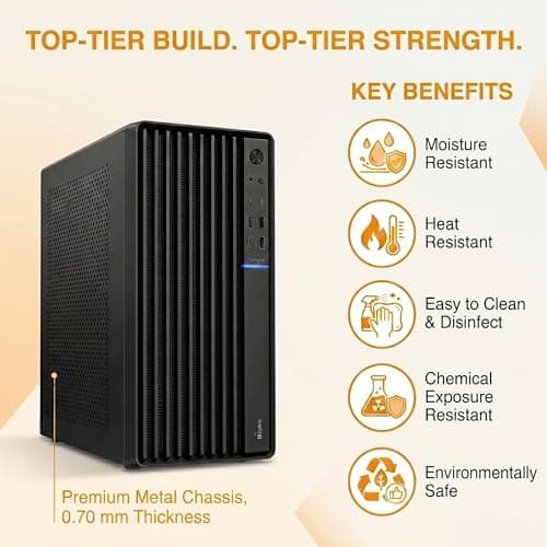 Business Desktop PC | Core i5 GEN4 Turbo 4590 3.30Hz | 16GB RAM | 512GB M.2 SSD | Windows 11 Pro & MS Office 2021 | WiFi 6 & Bluetooth | Type-C Port | Premium Metal Body | 2 Year On-Site Warranty 2