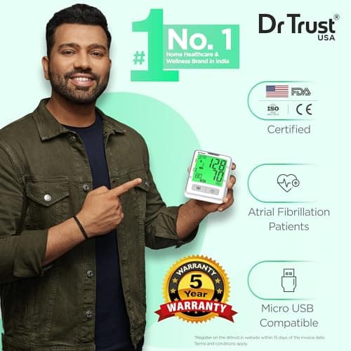 Dr Trust Dr. Trust Atrial Fibrillation Automatic Digital Bp Monitor Machine (Includes Adapter, Carry Bag, Batteries) 2