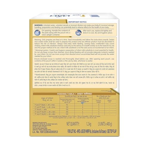 Nestlé NAN EXCELLAPRO Stage 1, 1.2 Kg Pack, Infant Formula Milk Powder With HMOs & Probiotic For Babies (Up To 6 Months), 3x400g Pouch in Box 2