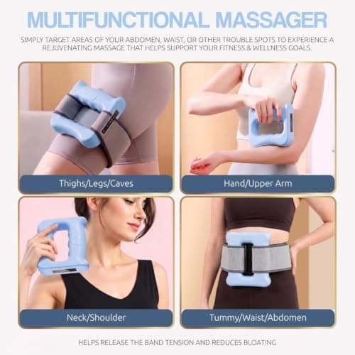 Dealsure Electric Fascia Massage Ring | Rechargeable Deep Tissue Massager with 5 Speed Settings & 3 Modes | Belly Fat Burner Machine | Hands-Free Full Body Relaxation for Men & Women 4