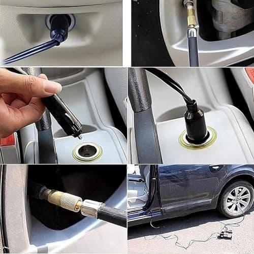 12V DC Heavy Duty Metal Tyre Inflator Air Compressor Pump for Tata Punch, Portable Fast Car Tyre Air Pump with Pressure Gauge 5
