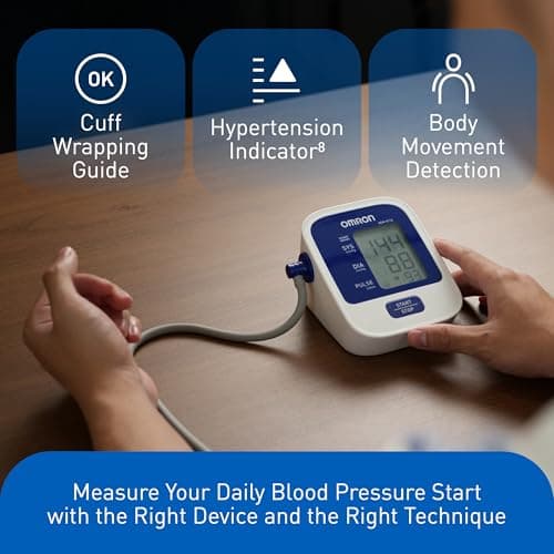 Omron 8712 Automatic Finger Blood Pressure Monitor (White and Blue) 3