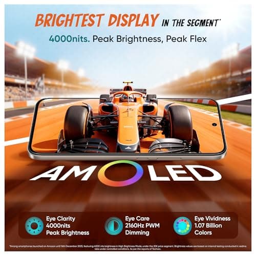 realme NARZO 90 5G (Victory Gold,8GB+128GB) | 7000mAh Biggest Battery | 60W Fastest Charging | 50MP Front & Rear AI Cameras | 4000nits Brightest Display | AI Assist | IP69 Dust & Water Resistance 4