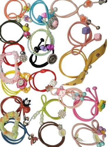 Double Layer Unique Collection Girls Stones/Beads Topclass Hair Rubber Band A Complete Package (Quality You won't Find Anywhere) For Women's And Girls / Hair Accesories / Gift pack / Occasion Gifting  4