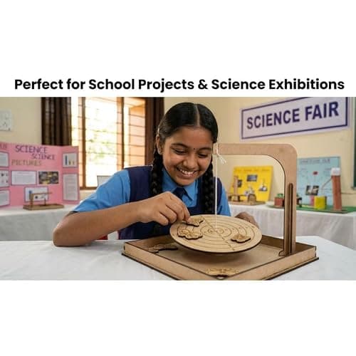 ERH India DIY Wooden Balance STEM Kit Center of Gravity Physics Working Model Torque Equilibrium Science Project Educational Toy for School Kids 4