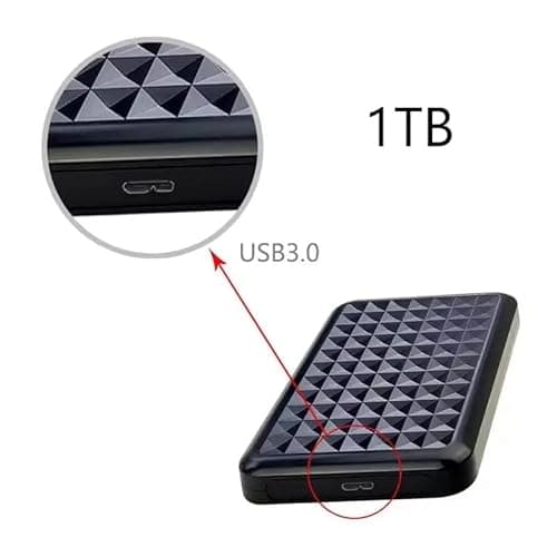 External Hard Drive 1TB USB3.0 High Speed Data Transfer Memory Expansion Data Storage & Portable Backup HDD Compatible with PC, Computer, MacBook, Chromebook.(Cube)(k) 2