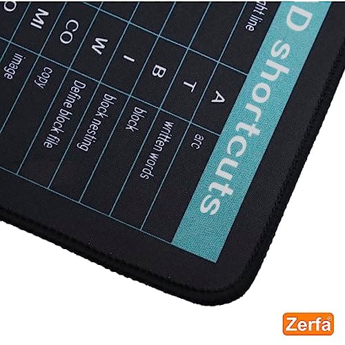 Zerfa Extra Large (80 x 30 CM) Extended Gaming Laptop Mouse Pad, Thick Non-Slip Rubber Base Desk Mat Keyboard pad for/Computer Shortcut Key Design (Black) 3