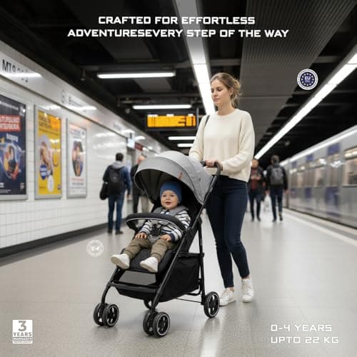 Neobreez Vom X1 Sibling/Twin/Double Side by Side Baby Toddler Stroller, Pushchair,One-Hand Fold, Waterproof Canopy, Gift Bag,Phone Holder,Toy Strap,Reflective Sticker,0-3yrs,15kg,3yrs Warranty 6