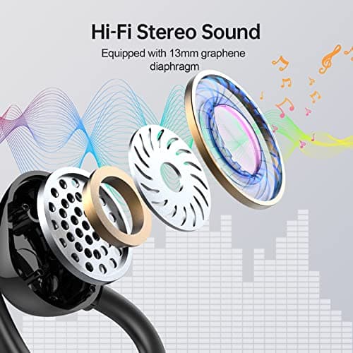 Wireless Bluetooth Headphones, Immersive HiFi Stereo Earbuds, 2023 New 48Hrs Ear Buds, ENC Mic, IP7 Waterproof Sport Earhooks 2