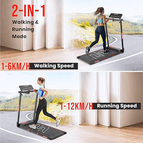 Sparnod Fitness STH-3085 Foldable Treadmill for Home Use – 4 HP Motor, 12 Preset Programs, 12 km/h Speed, Manual Incline, LED Display, 100kg Max Weight 5