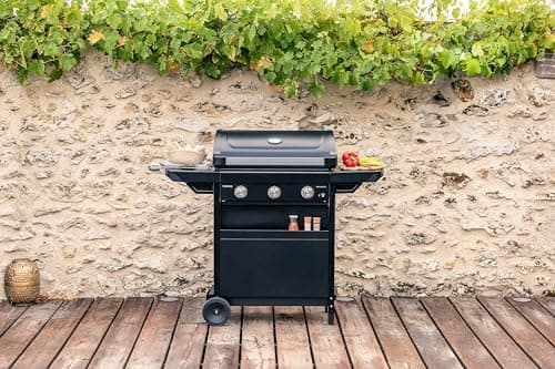 Campingaz Compact 3L Gas Barbecue Grill | Italian-Made 3 Burner BBQ with 7500W Power, Foldable Side Tables & Piezo Ignition | Enamelled Cast Iron Grill Surface, Serves 12–16 People 4