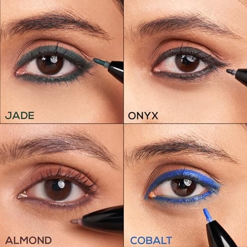 RENEE Bold 4-4-in-1 Kajal - Four Shades Black, Brown, Teal & Blue | Matte Finish | Rich Color Payoff | One-stroke Application | Travel Friendly | Easy to Use 5