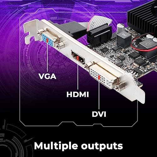ZEBRONICS Gt610 2Gd3 with Pcie 2.0,Multiconnectivity Hdmi Dvi Vga,High Efficiency,Heatsink with Fan.,pci_e,ddr3_sdram,2 GB 3