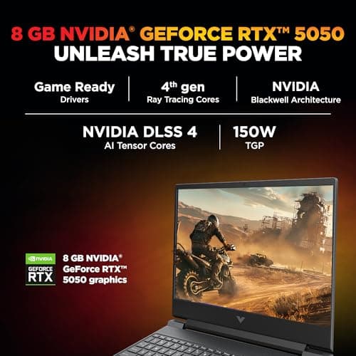 HP Victus, AMD Ryzen 7 260, 8GB RTX 5050 Gaming Laptop,(24GB DDR5,1TB SSD) 144Hz,IPS,300 nits,15.6'(39.6cm) FHD, Win11,M365 Basic(1 year) Office24, Mica Silver, 2.29kg, RGB, Enhanced cooling, fb3185AX 4
