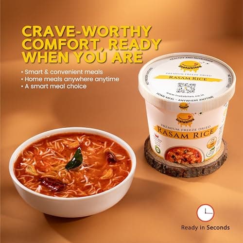 Instabites Ready to Eat Rasam Rice Cup 65g, No Added Preservatives and Ready to Eat in Minutes - Pack of 1 4