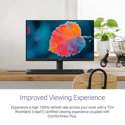Dell SE2725HM 27"/68.58 cm FHD Monitor, Ultra-Thin Bezels, 100Hz IPS Panel, 5 ms Response, Contrast 1000:1, Tilt Adjust, HDMI, VGA, Warranty 3 Years, Comfortview Plus, TÜV Rheinland 3-Star Eye Comfort 4