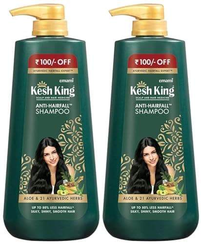 Kesh King Ayurvedic Anti Hairfall Shampoo| Reduces hairfall | 21 Natural Ingredients |No Paraben & No Silicon | With the goodness of Aloe Vera, Bhringraja and Amla for Silky, Shiney - 600 ml