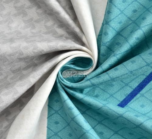 VOMZER 320 TC Cotton Feel All Around Elastic Fitted Printed Bedsheets King Size, Premium Elastic Fitted King Size Bed Sheet for Double Bed with 2 Pillow Covers, Size- 78 x 72 (Blue Box) 5