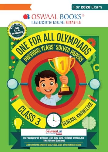 Oswaal One For All Olympiads Class 3 General Knowledge (GK) Prep-Guide Book | Chapter-wise Previous Years' Solved Papers | Questions for SOF& Other Exams 2026 | With Sample Practice Papers & Oswaal.AI