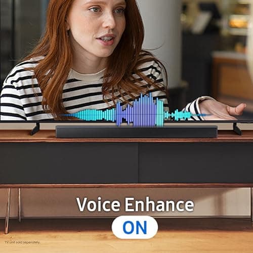 Samsung 300 W 2.1 ch Soundbar with Dolby Audio | DTS Virtual:X | Bass Boost | 3D surround sound | HDMI ARC | Optical In | Bluetooth | USB Music Playback | Wireless Subwoofer (HW-B45EF/XL, Titan Black) 5