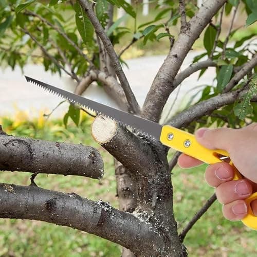 Portable Hand Saw For Wood Cutting | 23cm Sharp Blade Hand Saw With Non-Slip Handle | Small Cutter tool for Camping, Gardening, Hunting, Cutting Wood, PVC, Bone, Pruning Saw (Pack Of 1) 5