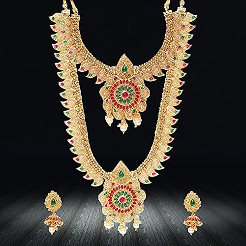 YouBella Jewellery Sets for Women Gold Plated Combo of Two Traditional Necklace Set for Women Jewellery Set with Earrings for Girls/Women 6
