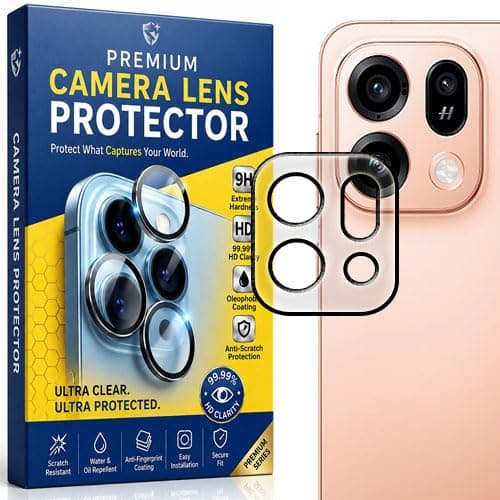 DOMCHI Camera Lens Tempered Glass Screen Protector Compatible for Oppo Find X9s with Edge to Edge Coverage and Easy Installation kit.